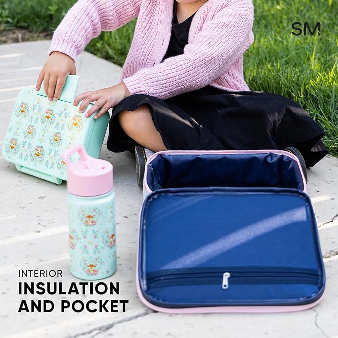 Simple Modern Peppa Pig Kids Lunch Box for School | Reusable Insulated Lunch Bag for Toddler, Girl, and Boy | Meal Containers with Exterior & Interior Pockets | Hadley Collection | Peppa Pig Bubbles