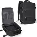 coowoz Large Travel Backpack For Women Men,Carry On Backpack Flight Approved,Hiking Backpack Waterproof Outdoor Sports Rucksack Casual Daypack Fit 15.6 Inch Laptop Shoes Compartment (Black)