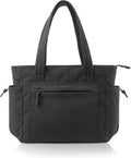 Tote Bag for Women, Lightweight Puffer bag with Zipper & Compartments, Quilted Shoulder Bag for Work, Travel,Gym