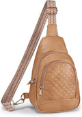 Crossbody Bags for Women Anti Theft Small Sling Handbag with Zipper Lock Vegan Leather RFID Blocking Chest Pure