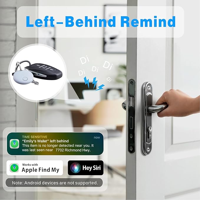 Air Tracker 2 Pack, Smart Bluetooth Tracker Works with Apple Find My (iOS Only), Item Finder Trakcer Tag Locator for Luggage, Backpack, IP67 Waterproof