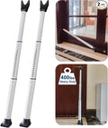 2 Pack Rerishom Door Security Bar, Door Stoppers Security bar,Heavy Duty Door Lock Security Door Jammer Door Stopper for Apartment, Hotel Room,Screen Door Hardware, Gate Lock Bar