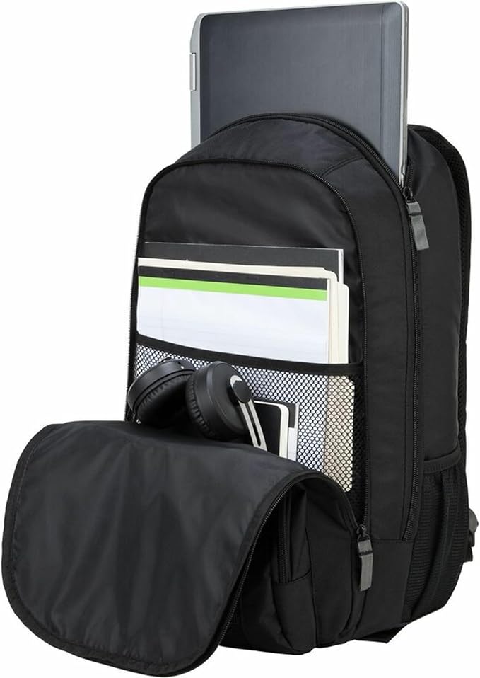 Targus Groove Laptop Backpack for Laptops up to 17-inches, Water Resistant Travel Backpack for Men and Women, Black (CVR617)