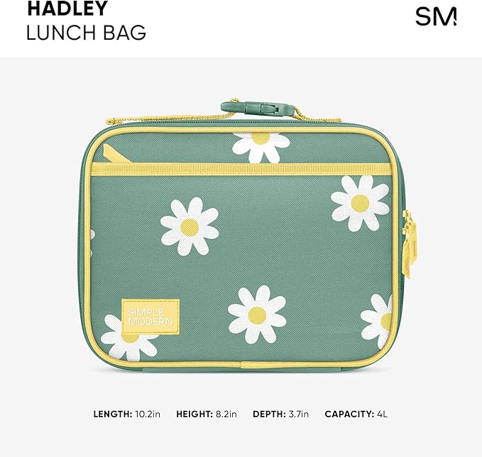 Simple Modern Disney Kids Lunch Box for School | Reusable Insulated Lunch Bag for Toddler, Girl, and Boy | Meal Containers with Exterior & Interior Pockets | Hadley Collection | Encanto