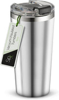 SIPX™ Triple-Insulated Tumblers - 16oz. Premium Modern Tumbler With Lid, insulated Cup Keeps Hot For 6 Hours, Stainless Steel Tumbler Made Of Sustainable Material, Coffee Travel Mug For Home & Office
