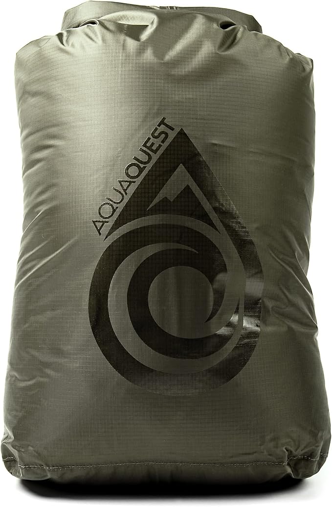 AquaQuest Rogue Dry Bag – 20L Olive Drab – 100% Waterproof Roll Top – Gear Hauler