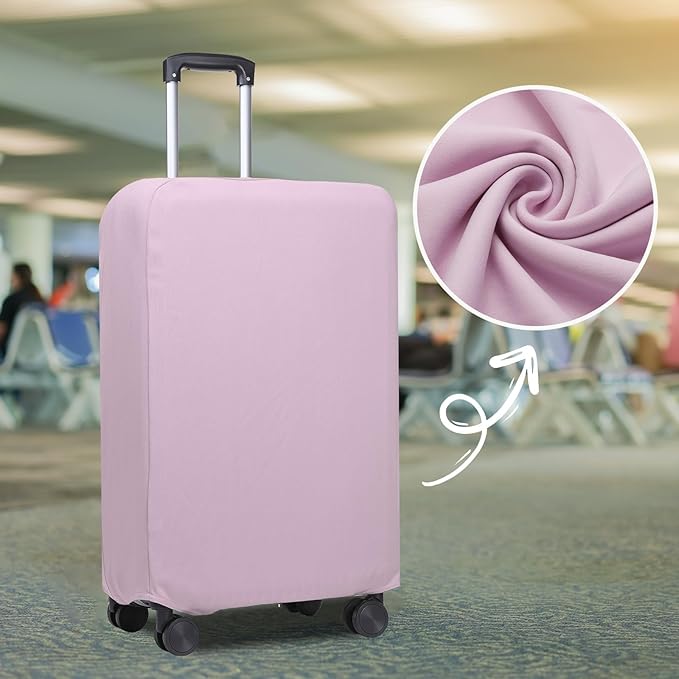 PATIKIL Luggage Cover, Suitcases Covers Elastic Carry on Cover Protector Washable Scratch-Resistant Fits 22-23 Inch Luggage for Travel Business Trips, Lavender Purple