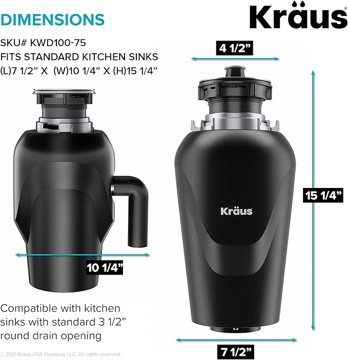 KRAUS Bellucci Workstation 32 in. Undermount Granite Composite Single Bowl Kitchen Sink in Metallic Black with Accessories with WasteGuard™ Continuous Feed Garbage Disposal, KGUW2-33MB-100-75MB