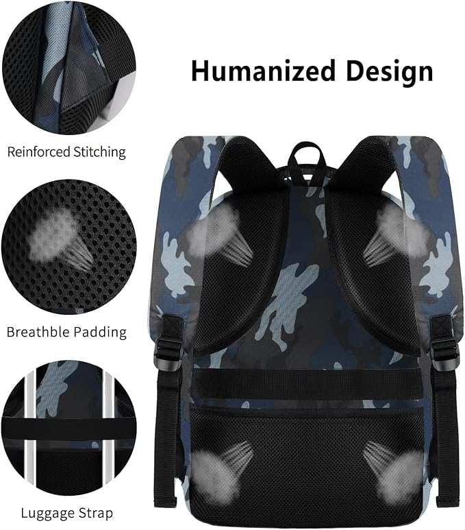 Laptop Backpack for Men,School Backpack with USB Charging Port,Water Resistant Backpack for teens boys,Business Work College bookbag,book bag Fits 15.6 Inch,Blue Back Pack