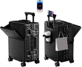 Zipperless Luggage, Polycarbonate Aluminum Hard Shell, Expandable Carry-On Suitcase with Spinner Wheels, Hard Shell Suitcase, 26 Inch Cabin