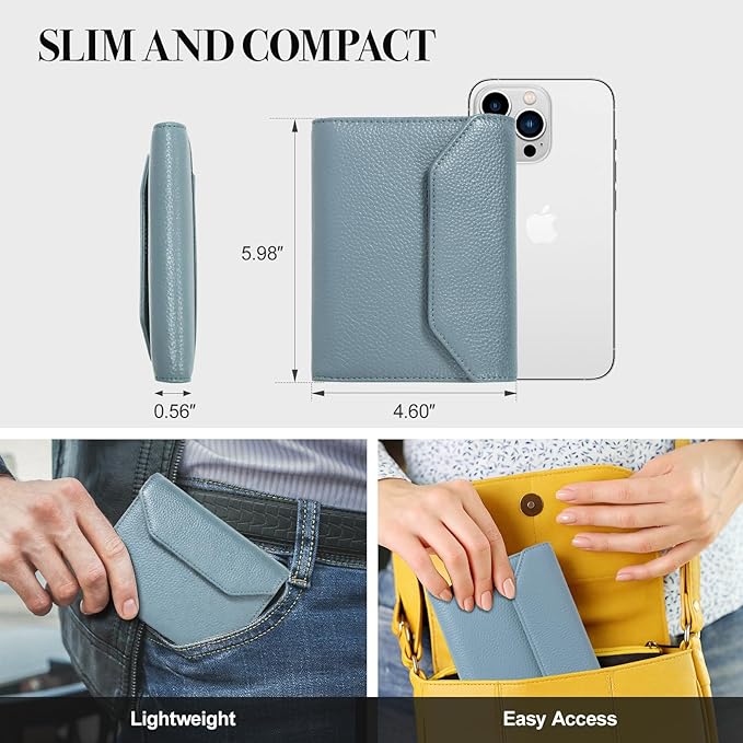 Leather Passport Holder for Travel,Passport Book Holder,Rfid Blocking Travel Wallet Protect Your Card Security,Travel Document Organizer for Men Women,Airport Essentials Gift (Blue)