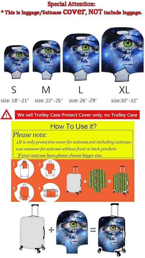 Dragon Luggage Covers for Suitcase Cherry Blossom Travel Suitcase Cover Anti-Scratch Baggage Case Protector Travel Essential with Invisible Zip Universal Fit 18-32'' Pink Luggage