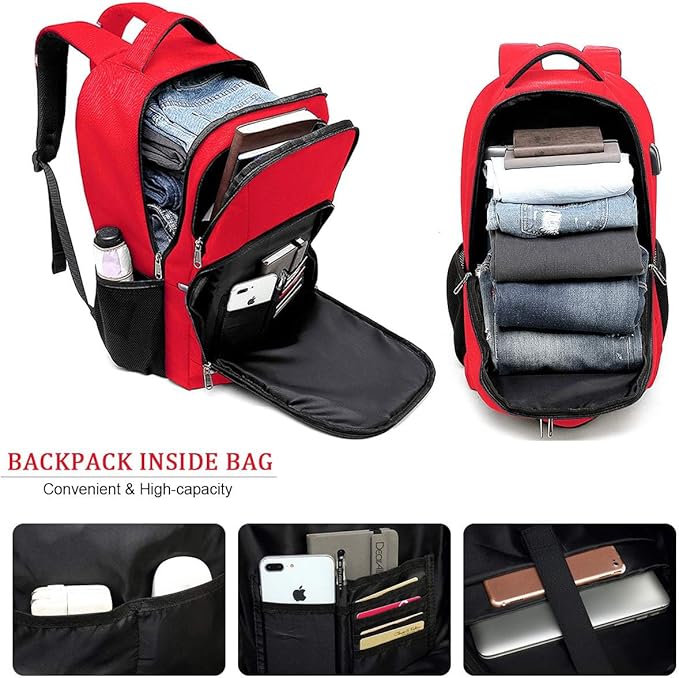 Laptop Backpack for Men, Large Anti-Theft Business Travel Backpack with USB Charging Port, Water Resistant College School Computer Bag for Men/Women for 17 Inch Laptop and Notebook