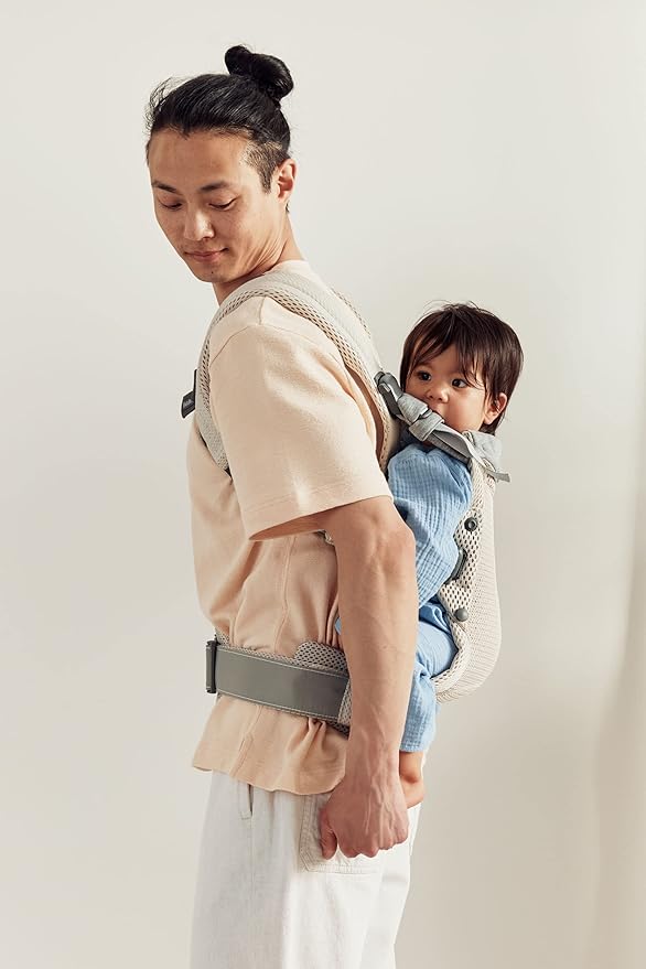 BabyBjörn Baby Carrier Harmony, Cream, 3D Mesh, 3-in-1 Ergonomic Baby Carrier; Newborn, Facing-in, Outward-Facing, and Back Carrying Positions Supported (7-40 lbs), Newborn to Toddler