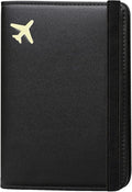 ZOPPEN Passport Holder Wallet, Passport Cover Travel Wallet Women Travel Essentials Accessories Document Organizer Travel Must Haves Rfid Blocking Cover Case for Women and Men, Black