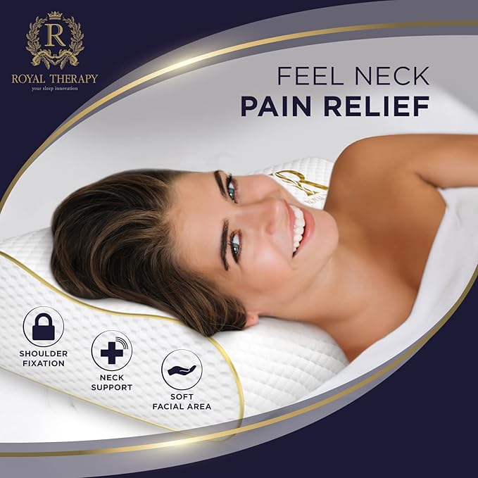 4-Layer Queen (2-Pack), Contour Pillow, Side Sleeper, Orthopedic, Neck Support, Pillow for Neck Pain, Pillow for Side Sleepers, CertiPUR-US