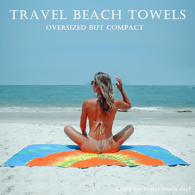 Your Choice Microfiber Quick Dry Sand-Free Beach Towel for Adults & Kids (67x35 Inch, 60x30 Inch) - Oversized, Compact, Lightweight, Absorben