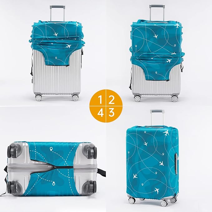 Travelkin Luggage Cover Washable Suitcase Cover Suitcase Protector Anti-scratch Suitcase cover Fits 18-32 Inch Luggage(XL for 29-32 Inch Luggage)