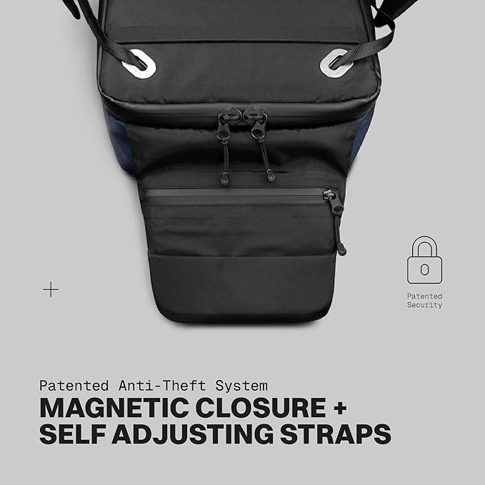 The Frenchie Co. - SL Speed - Expandable Ballistic Nylon Backpack - Anti-Theft Magnetic Closure - Self-Adjusting Comfort Straps, Lightweight, Water-Resistant, 16 inch Laptop Compartment, Carry-on