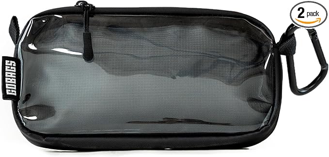 GOBAGS NEO Production Zipper Bags - Electronics & Camera Accessories Bag - Cable organizer, Gear Accessory Pouch, Travel Camera Essentials (Extra Small, Black, 2 pack)