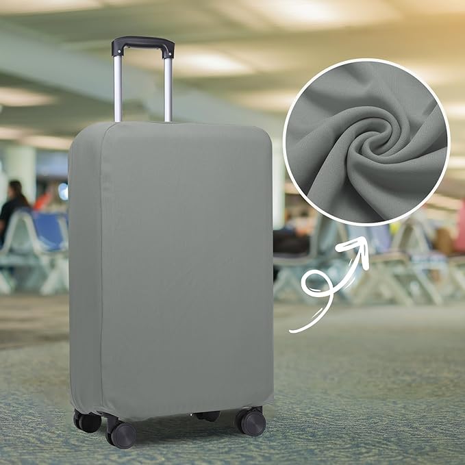 PATIKIL Luggage Cover, Suitcases Covers Elastic Carry on Cover Protector Washable Scratch-Resistant Fits 28-29 Inch Luggage for Travel Business Trips, Gray