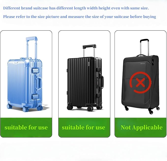 Suitcase Covers Clear Luggage Cover for 20"/24"/28"/30" Baggage Covers Waterproof Dustproof and Anti-scratch (24inch)