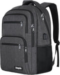Backpck for Men Women, School Backpack for Boys Girls Teen, 15.6 inch Laptop Back Pack with USB Charger Port, Bookbag with USB Charger for travel, Work backpack,book bag, Mochilas para hombres Black