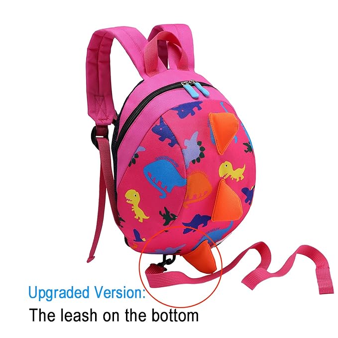 DB Toddler Mini Dinosaur Backpack with Child Leash, Anti Lost Wrist Link for Kids, Safety Harness Back Pack for Baby Boy Girl