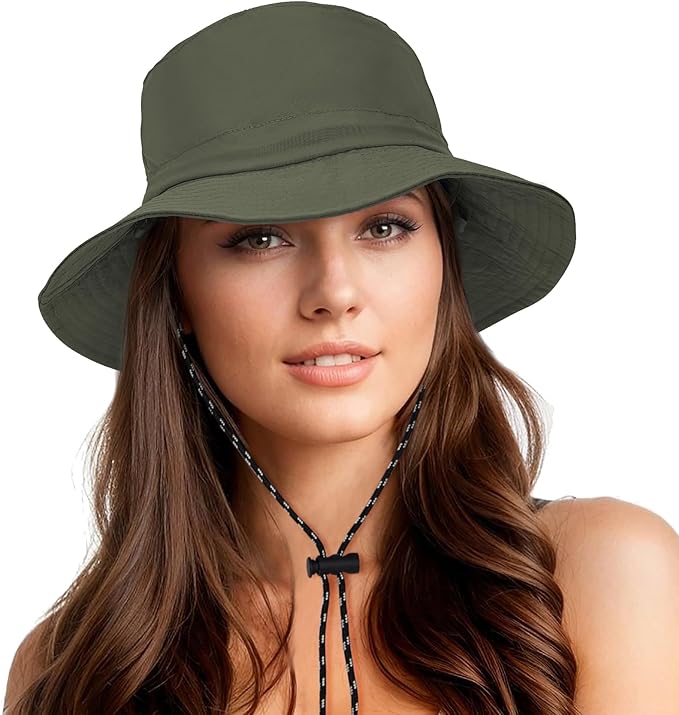 Durio Waterproof Bucket Hats for Woman UPF 50+ Sun Hat UV Protection Packable Rain Hats for Women Lightweight Hiking Hat