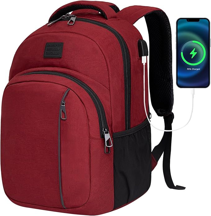 LARIPOP Travel Laptop Backpack,15.6 Inch Business Laptop backpack for Men Women with USB Charging Port,Water-Resistant Laptopack Weekender Daypack for Work College Computer
