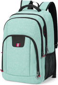 Travel Laptop Backpack, Anti Theft Backpack for Men and Women with USB Charging Port Business Computer Backpack Bag (Green, 15.6 Inch)