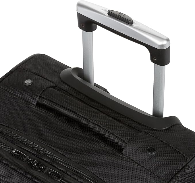 SwissGear Sion Softside Expandable Luggage, Black, Checked-Large 29-Inch
