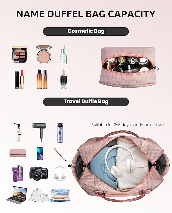 Personalized Initial semana Bag, Monogram Overnight Bag, Weekender & Travel Bag with Shoe & Makeup Compartments - Birthday Gift