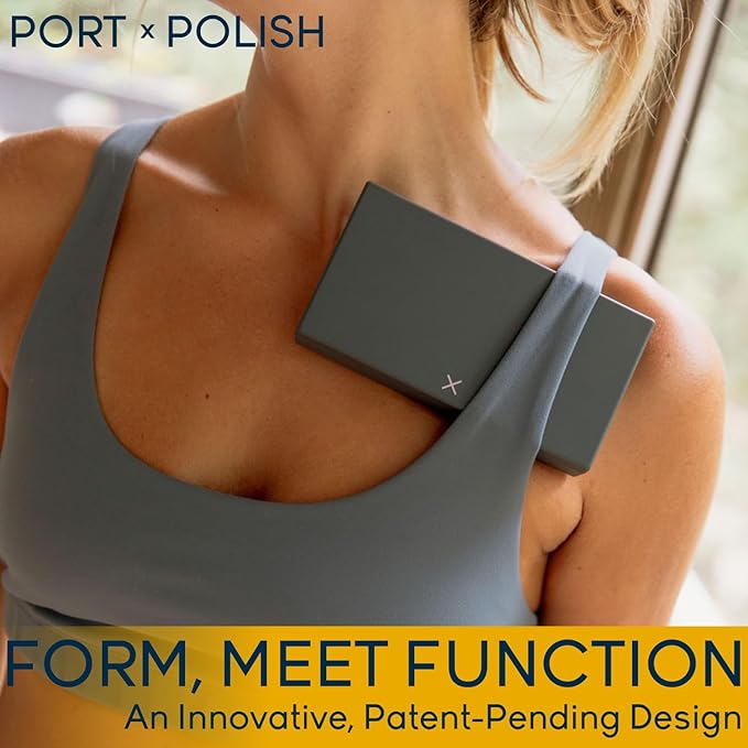 PORT X POLISH Designer Weekly Pill Box Organizer (AM/PM 2X Daily, Crisp White) | Compact, Stylish 7-Day Vitamin Supplement Case | Cute Portable Mini Travel Medicine Carrier | BPA-Free Pillbox Caddy