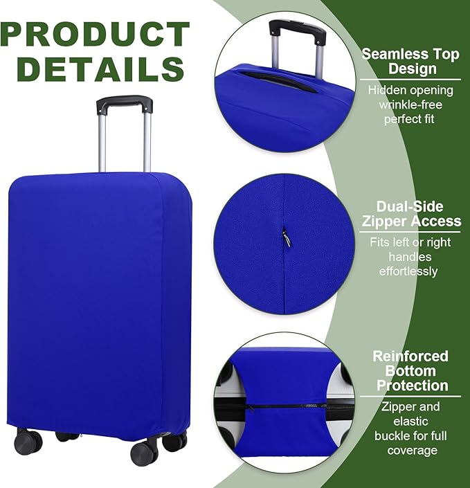 PATIKIL Luggage Cover, Suitcases Covers Elastic Carry on Cover Protector Washable Scratch-Resistant Fits 28-29 Inch Luggage for Travel Business Trips, Blue