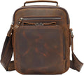 KPYWZER Genuine Leather Shoulder Bag Small Men Messenger Pack Handbag Sling Crossbody Bag Man Purse for Business