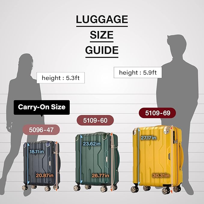 LEGEND WALKER SPATHA Hardside Expandable Luggage, 27-inch, Green, 5109-60-GR