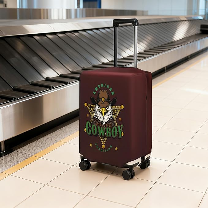 HYPER VENTURE Washable Luggage Cover - Fashion Suitcase Protector Fits 27-30 Inch Luggage (Eagle Glory, L)