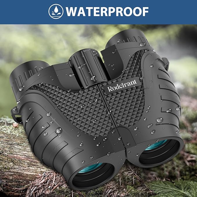 Binoculars 15x25 for Adults,Waterproof Durable & Clear Binoculars with Low Light Night Vision for Sightseeing,Concerts and Bird Watching
