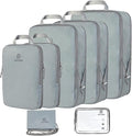 Lightweight Compression Packing Cubes for Suitcases, Compressible Expandable Travel Packing Organizer with Clear Toiletries and Backpack Bag, Travel Essentials for Carry on Luggage 7 Set