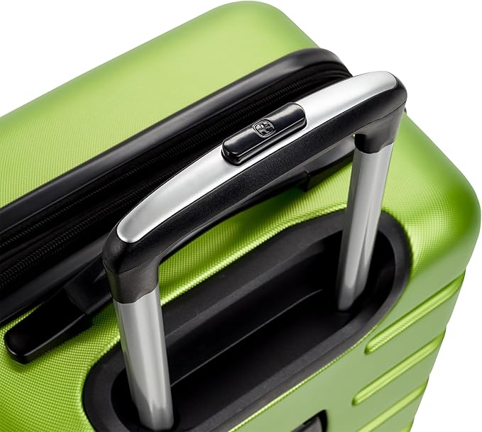 SwissGear 7366 Hardside Expandable Luggage with Spinner Wheels, Green, 3-Piece Set (19/23/27)