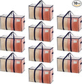 VENO 10 Pack Moving Bags, Heavy Duty, Moving Boxes Alternative, Packing Storage Supplies for Dorm Room Essentials with Zipper for Clothes, Extra Large Totes for Packaging (Clear, 10 Pack)