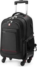 StarCloud 4-Wheel Rolling Backpack 45L (22x14x9 in): 17.3-Inch Roller Travel Laptop Backpack for Business, Water-Resistant Carry-On Luggage, Airline Approved Suitcase for Travel and Commuting