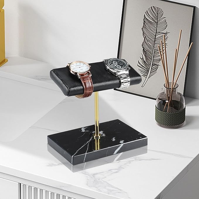 LYS&LYX Watch stand watch display stand watch holder watch Handcrafted watch holder (2--black/glod/black)