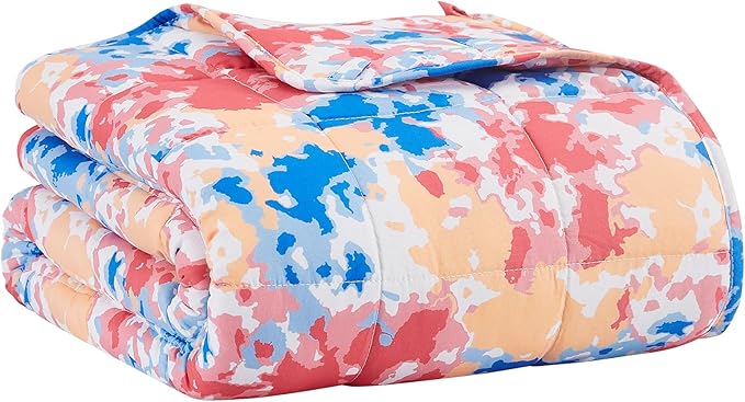 L'AGRATY Weighted Blanket - 48"x72" 15lbs Cooling Breathable Heavy Blanket with Glass Beads for Adult All-Season