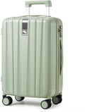 Hanke 29 Inch Luggage Suitcases With Spinner Wheels Lightweight PC hardside Rolling Suitcase With Travel Lock, Checked-Large 29-Inch(Bamboo Green)