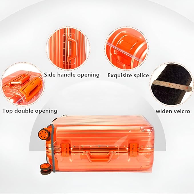 24 Inch Luggage Covers for Suitcase TSA Approved,Carry On Luggage Cover Protector Suitable 24-25 inch Full Clear 3mm Thickness Protector PVC Clear Suitable for Long Travel Accessories