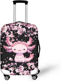Cute Floral Axolotl Luggage Cover Travel Suitcase Protector Cover Zipper Closer for 30-32inch