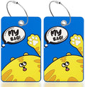 2PCS 2303 Bright Silicone Luggage tag (Dark blue)