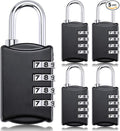 Moxweyeni 5 Pcs 4 Digit Combination Lock Small Combo Luggage Number Locks Outdoor Waterproof Padlock for Traveling Toolbox Gym Door Locker Suitcases Employee Hasp Storage